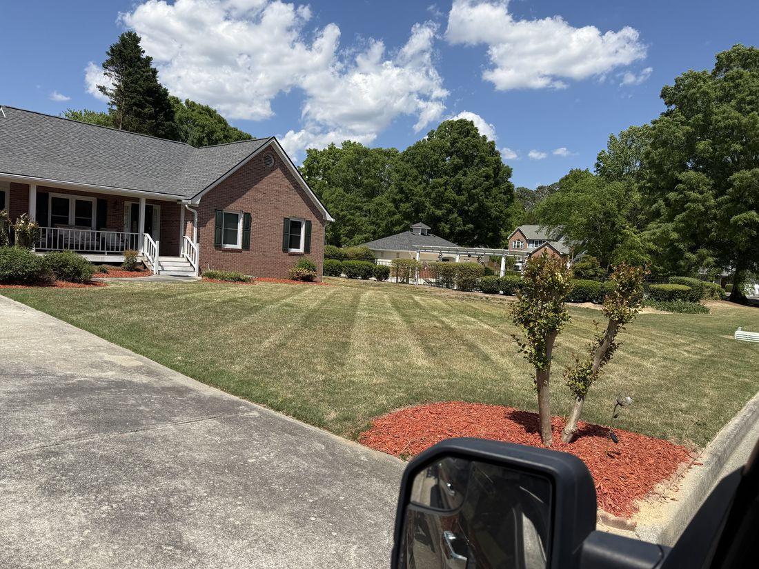 Even, healthy lawn mowed by Kaus Cuts